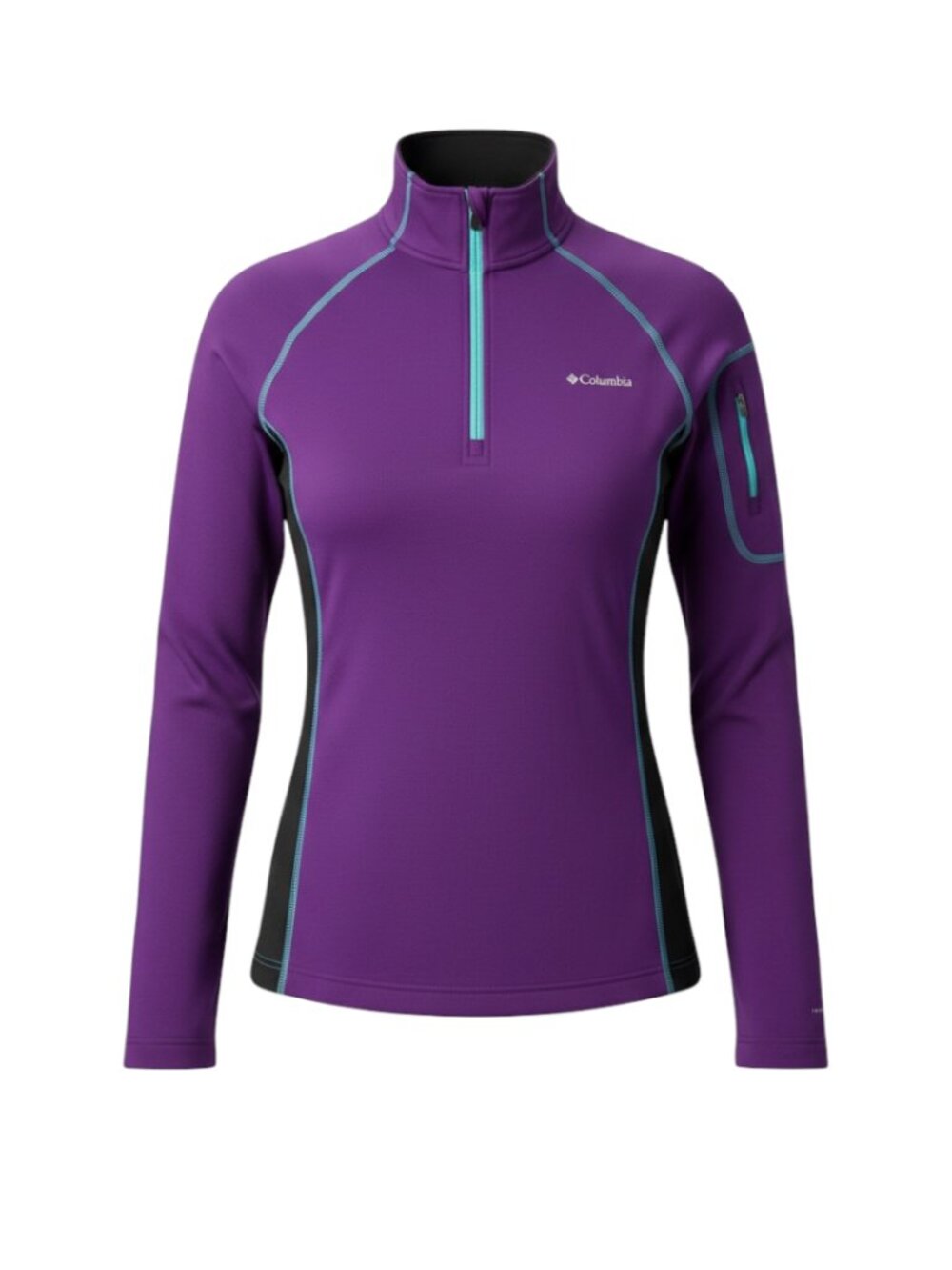 Columbia Women’s Royal Purple & Turquoise Omni-Heat 1/4 Zip Pullover Top XL